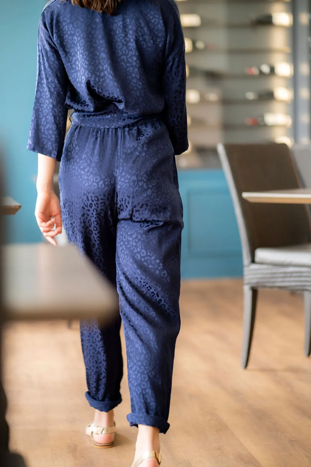 Avancé Coupon 3 m – Jacquard viscose fluide léopard satiné