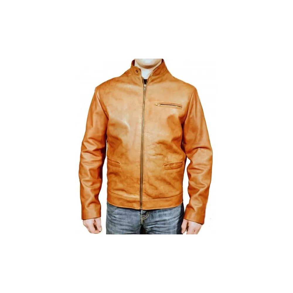 Blouson cuir homme vachette couleur gold modèle Ronane