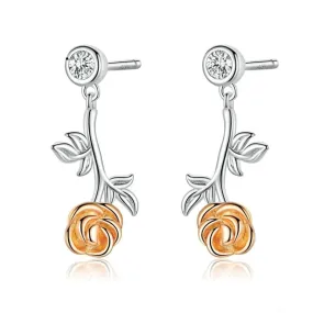 Boucles Steampunk  Rose d' Argent