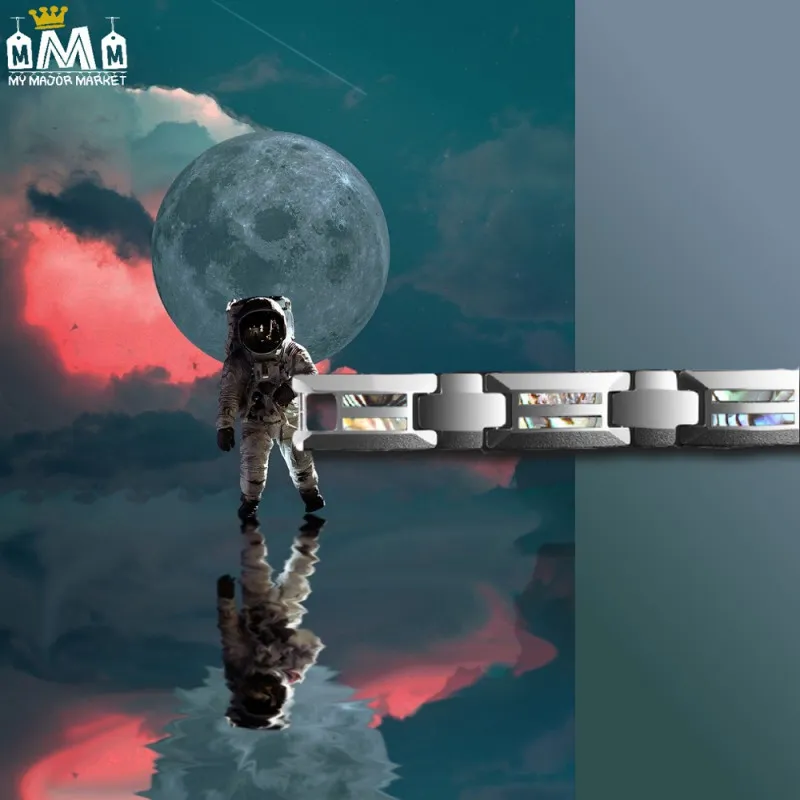 BRACELET HOMME - TUNGSTÈNE - CÉRAMIQUE & NACRE - SAISON 2022