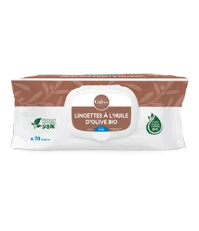 BÉBÉ -  Lingettes Nettoyantes à l'Huile d'Olive, 70 lingettes | Gifrer  - Parapharmacie Boticinal