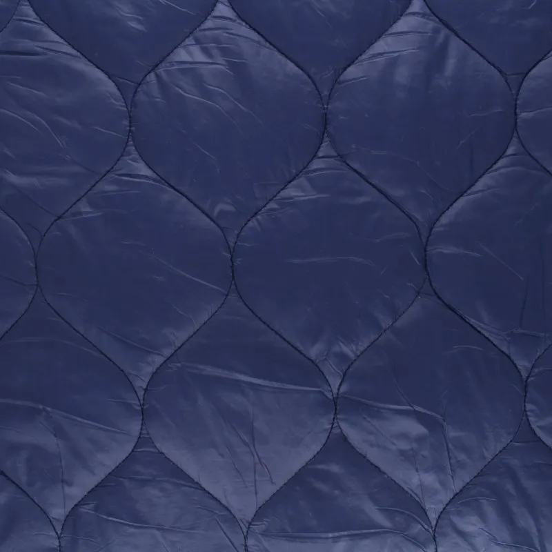 Coupon 35 cm x 140 cm  Tissu matelassé doudoune Sestrières - bleu marine