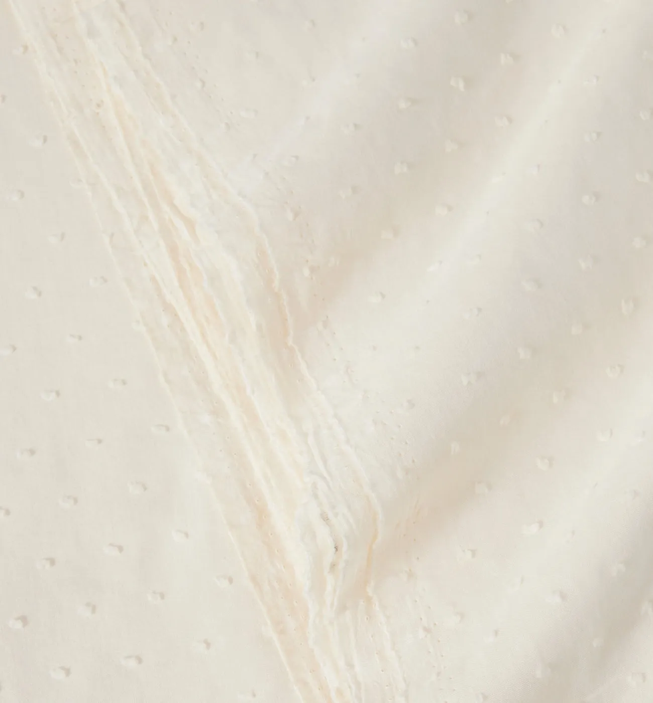 Coupon de 3 m coton plumetis - Ecru