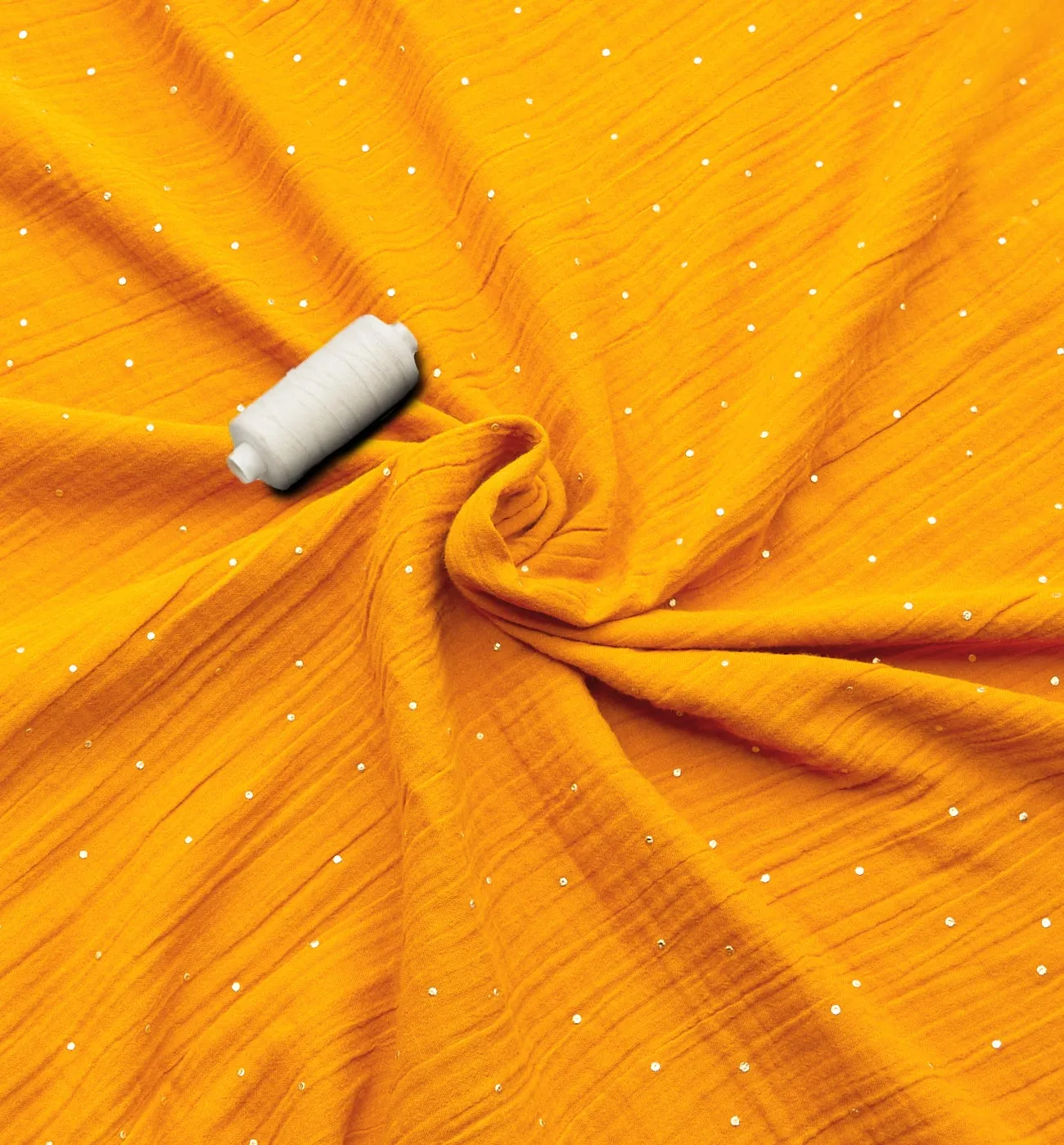 Coupon de 3m en gaze de coton - Safran