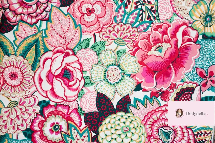 Coupon de tissu coton - Ravana rose - OEKO-TEX