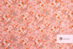 Coupon de tissu enduit - Bellis rose bonbon