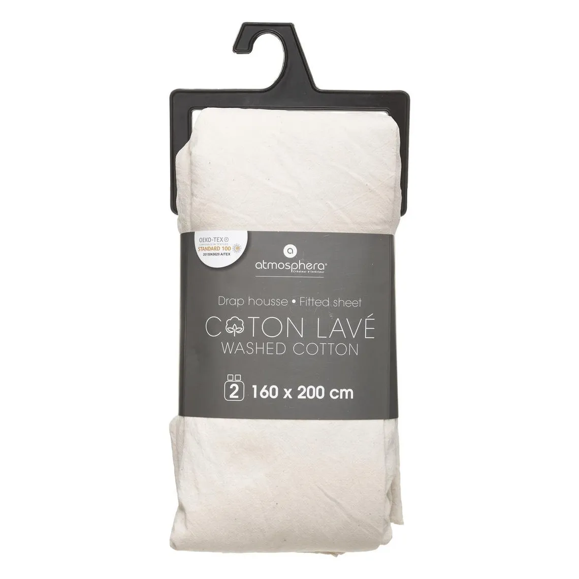 Drap Housse Coton Lavable Ivoire 160 x 200 | 3 Suisses