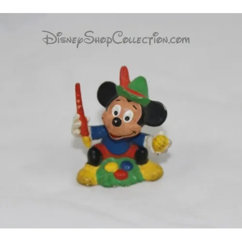 Figurine vintage Mickey BULLY peignant des oeufs de pâques 1985