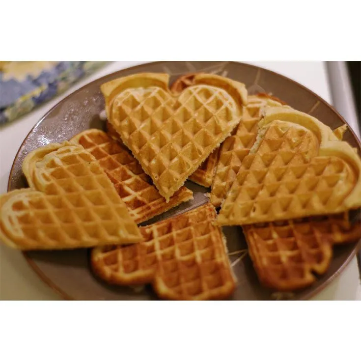 Gaufrier en fonte + Distributeur et mélangeur de pâte