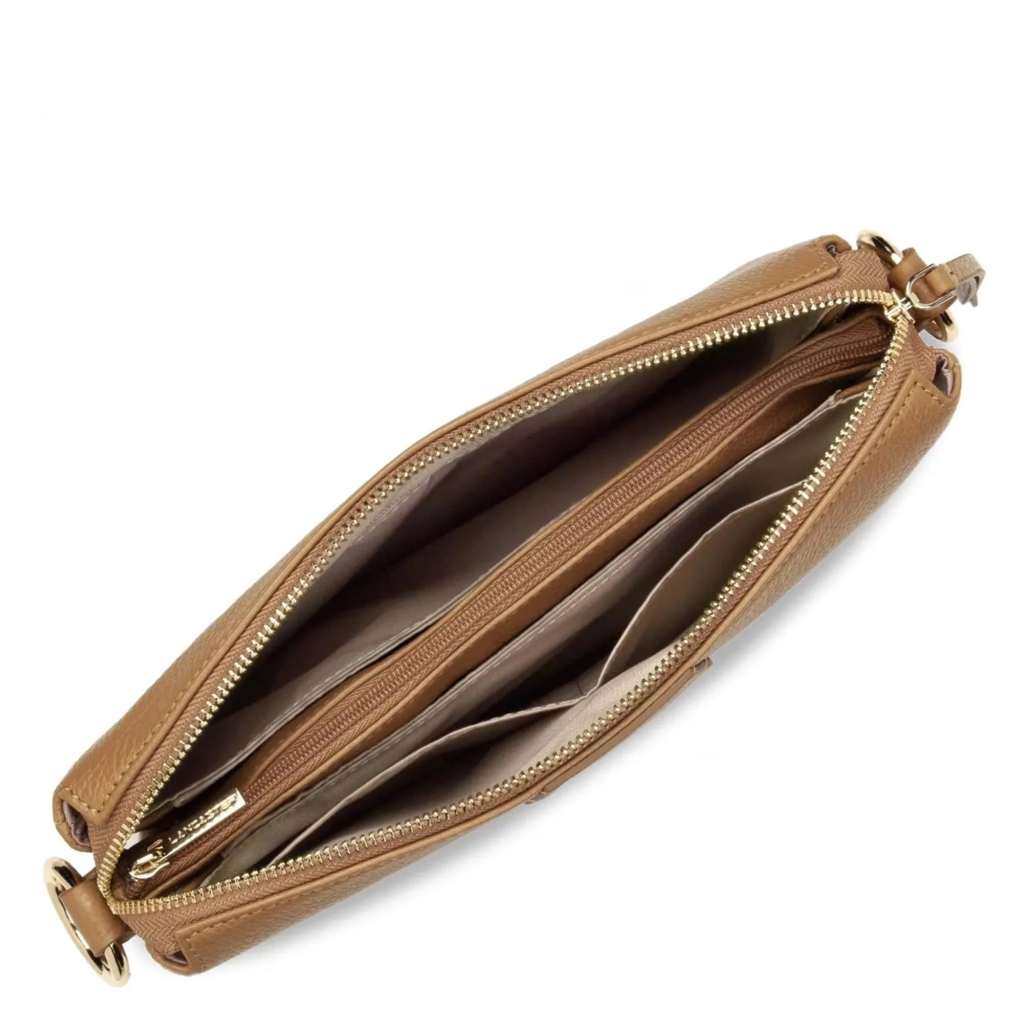 Grande Pochette Lancaster Dune Zippée L en Cuir 529-74