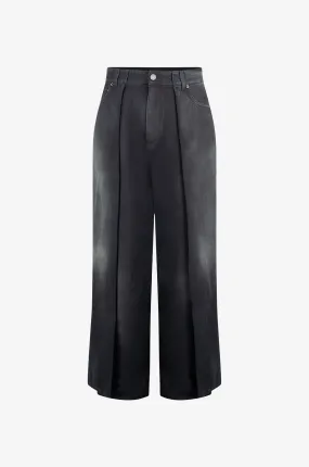 Jean large délavé Double Side