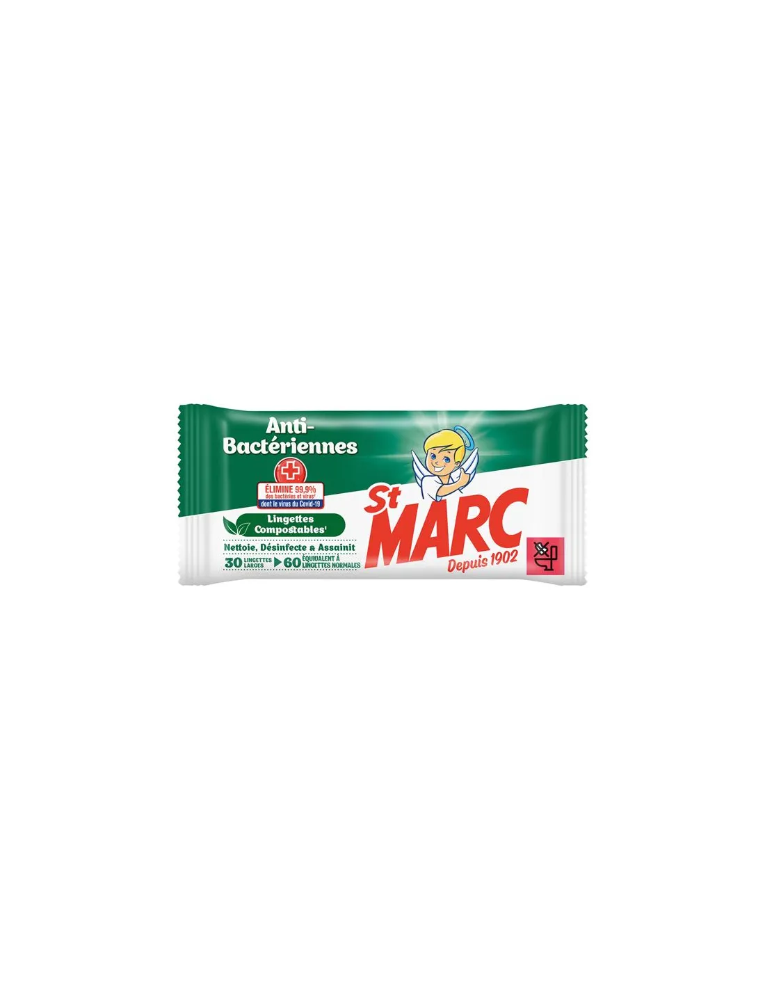 lingettes antibactériennes st marc x60. - st marc