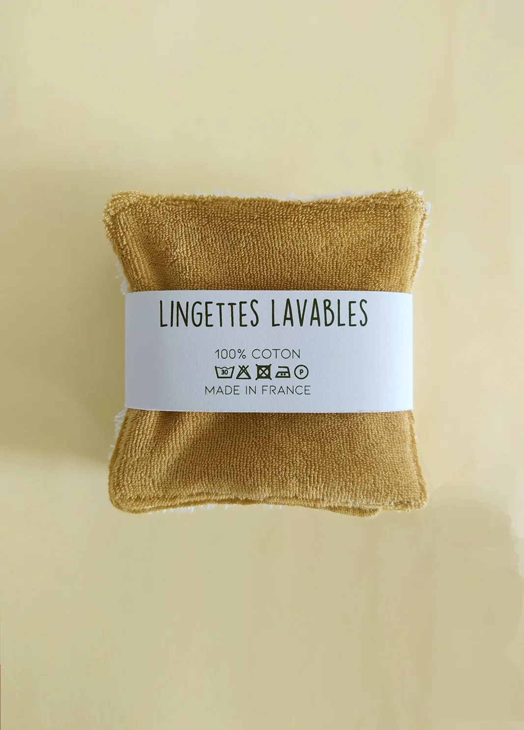 Lot de lingettes lavables – ocre
