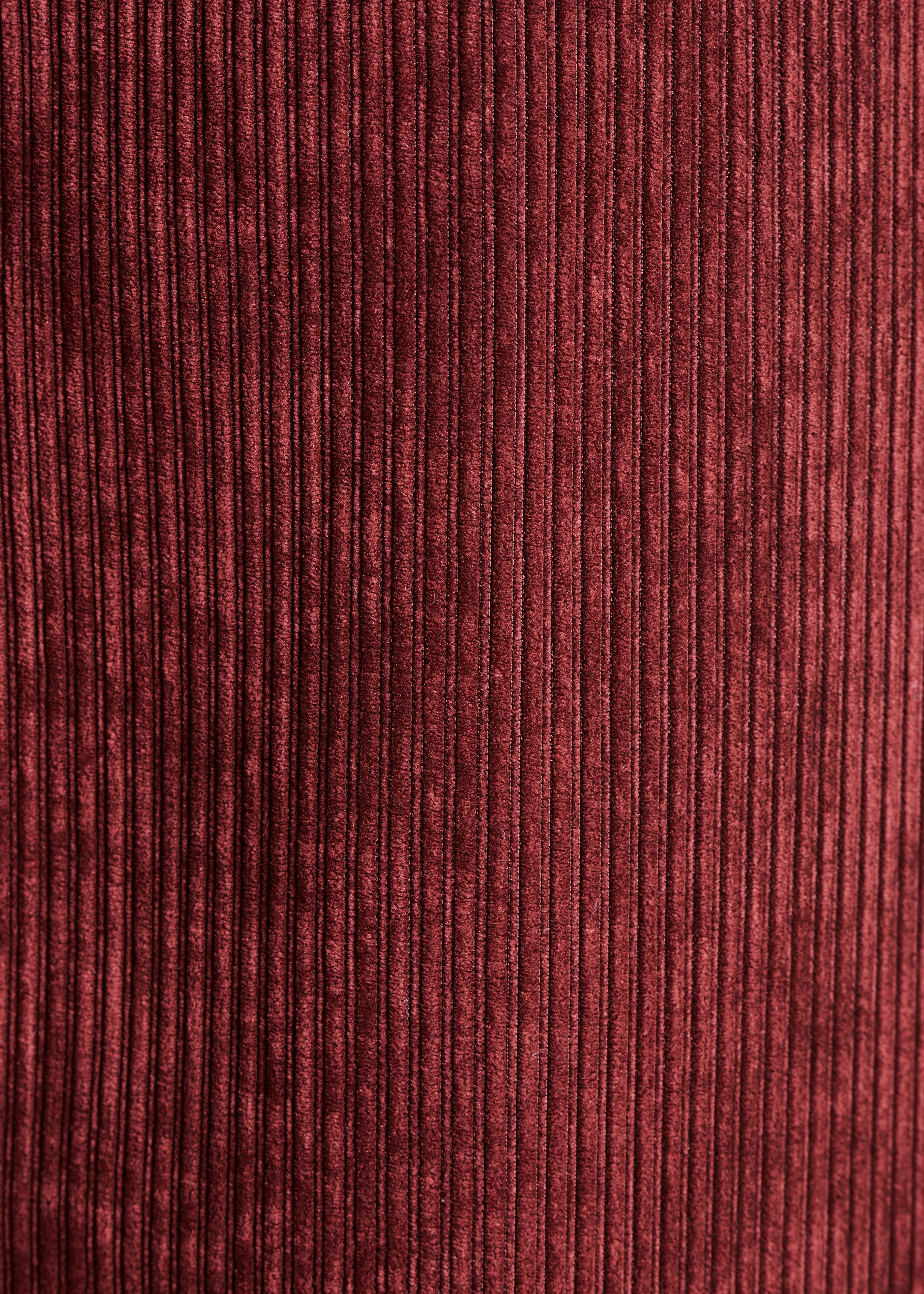 Pantalon large en velours bordeaux