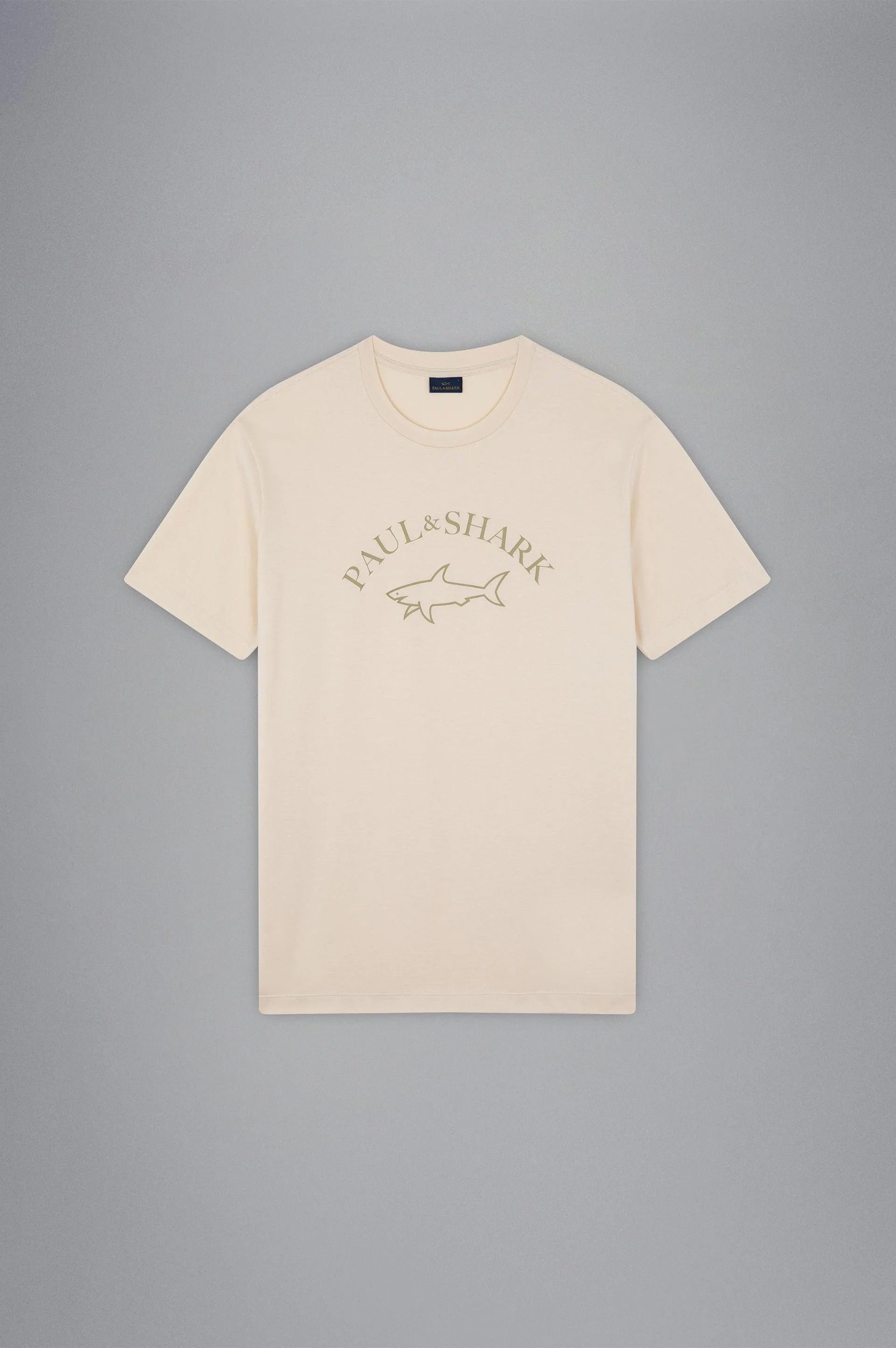 Paul & Shark - T-shirt manches courtes de coton logo doré