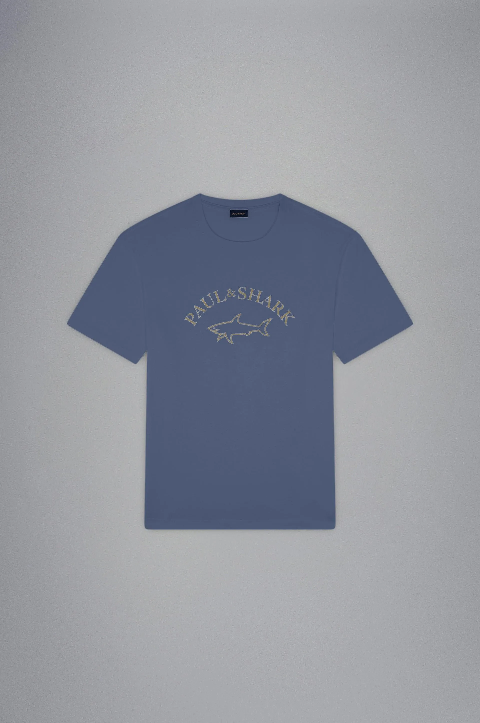 Paul & Shark - T-shirt manches courtes de coton logo doré