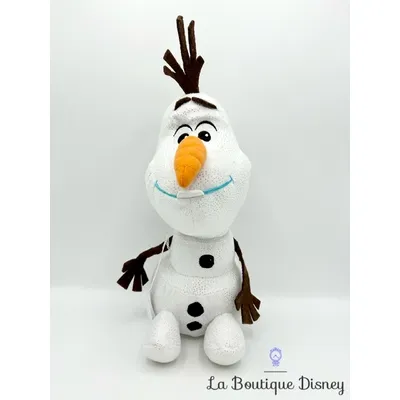 Peluche Olaf La reine des neiges Disney bonhomme de neige brillant 30 cm