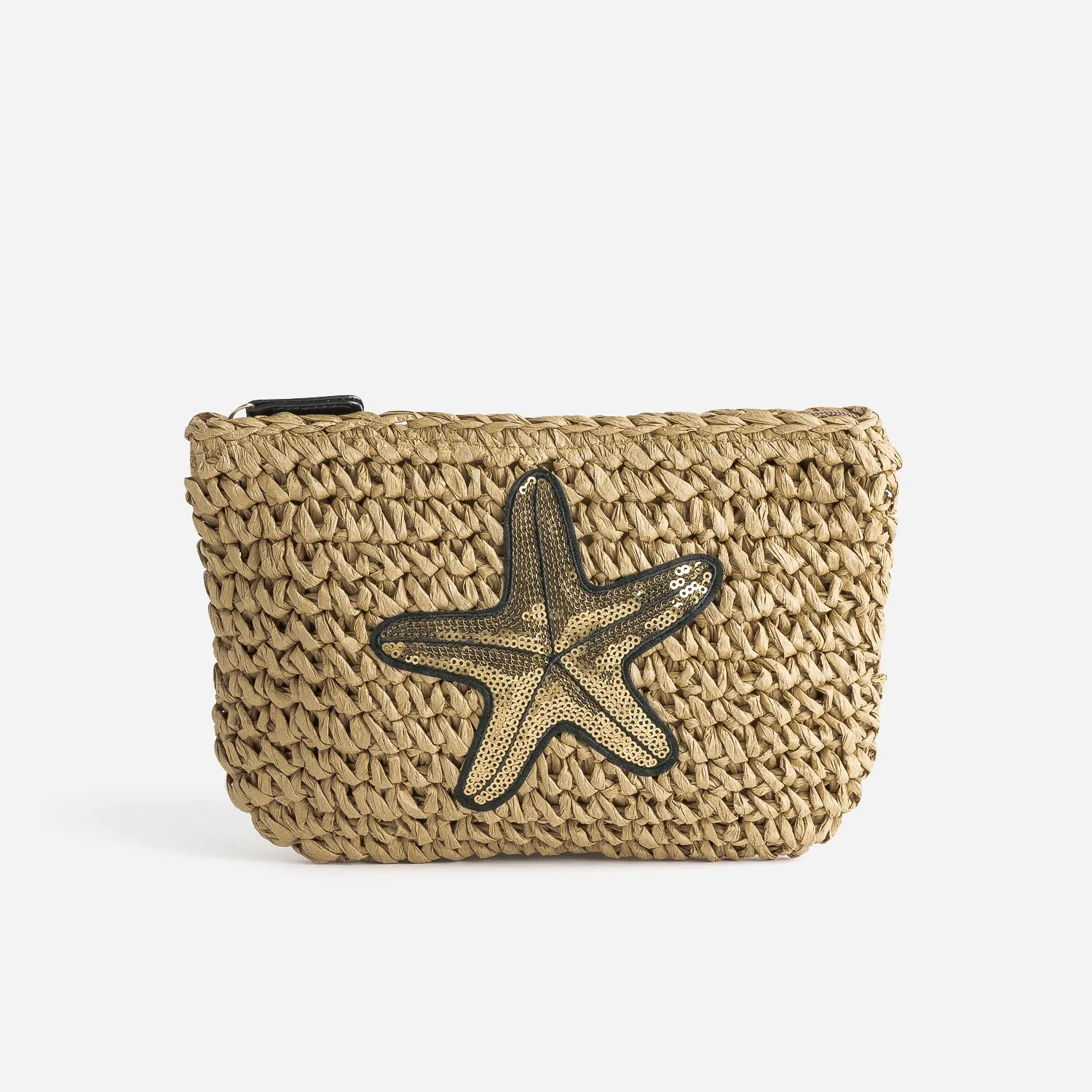 Pochette beige à patch étoile - Pochettes Maroquinerie | ERAM