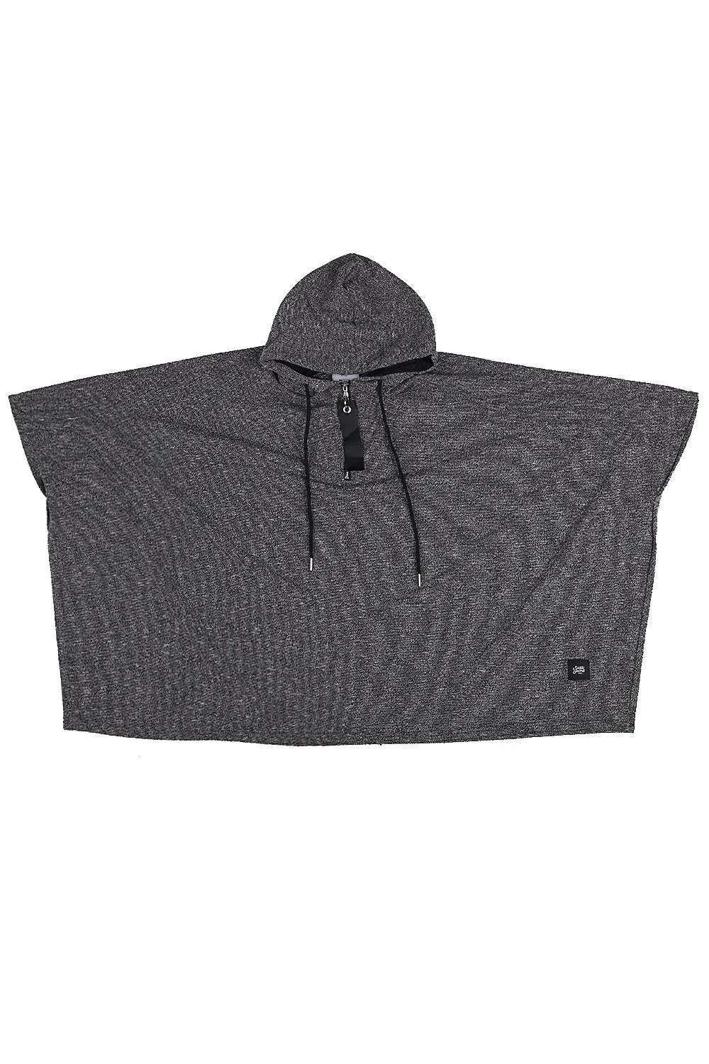 Poncho capuche large gris 1902C