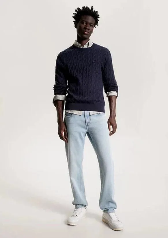 Pull torsadé Tommy Hilfiger marine