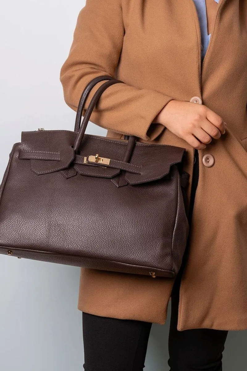 SAC SOUPLE 40 en Cuir Moka