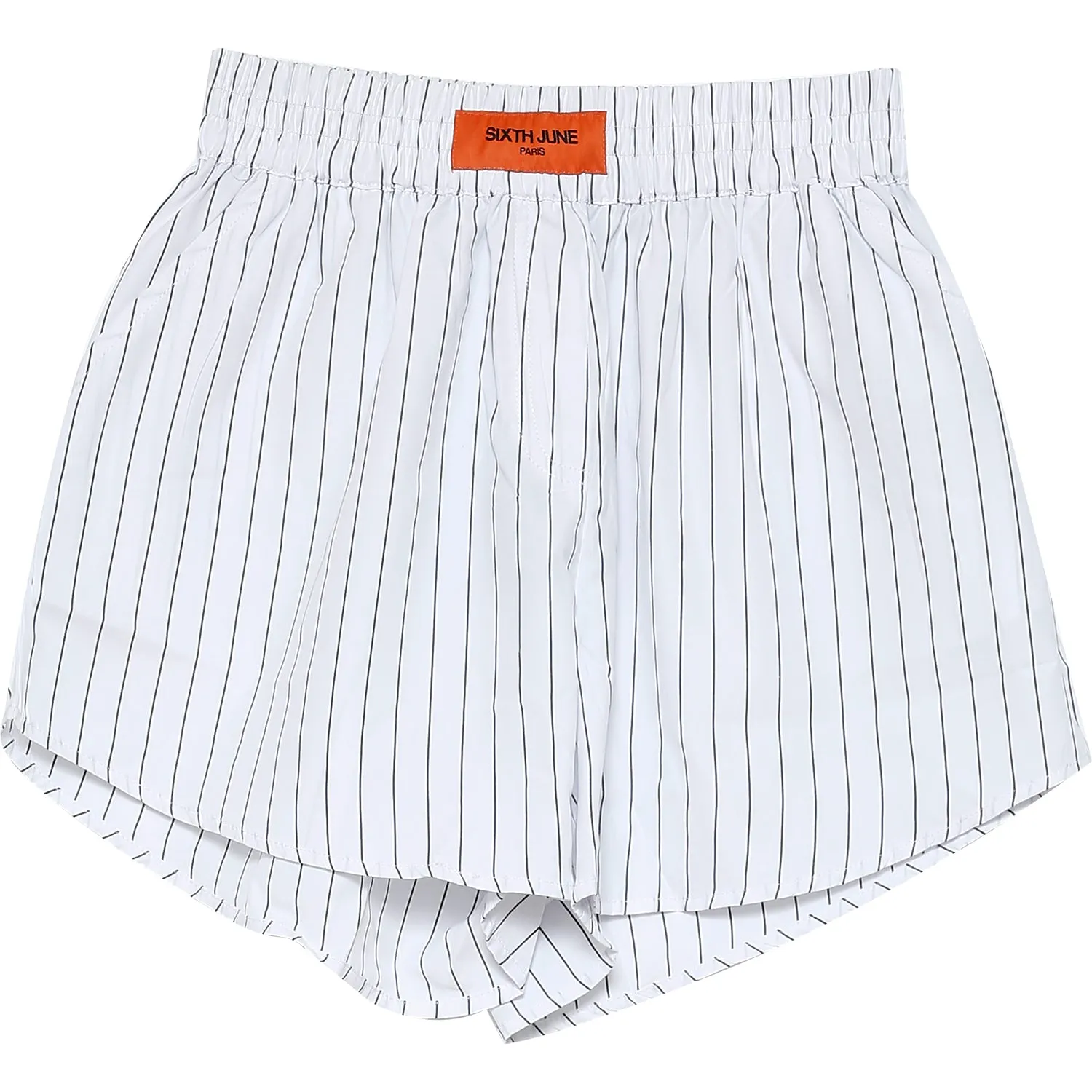 Short rayures large blanc