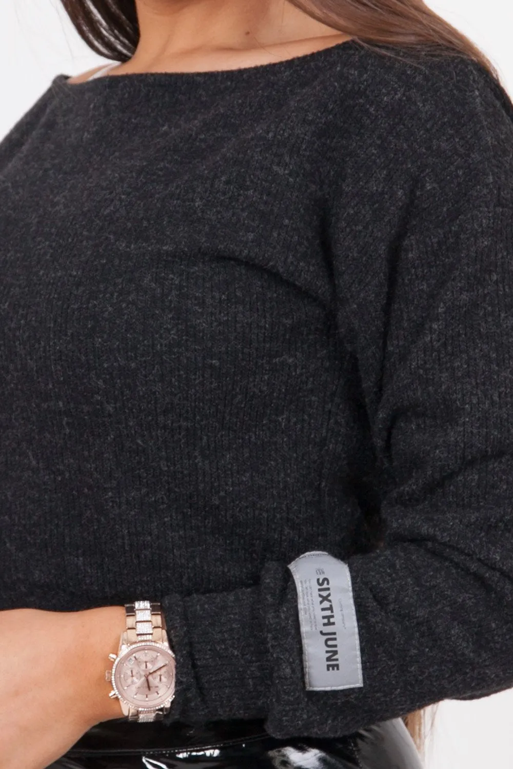Sweat large col large noir