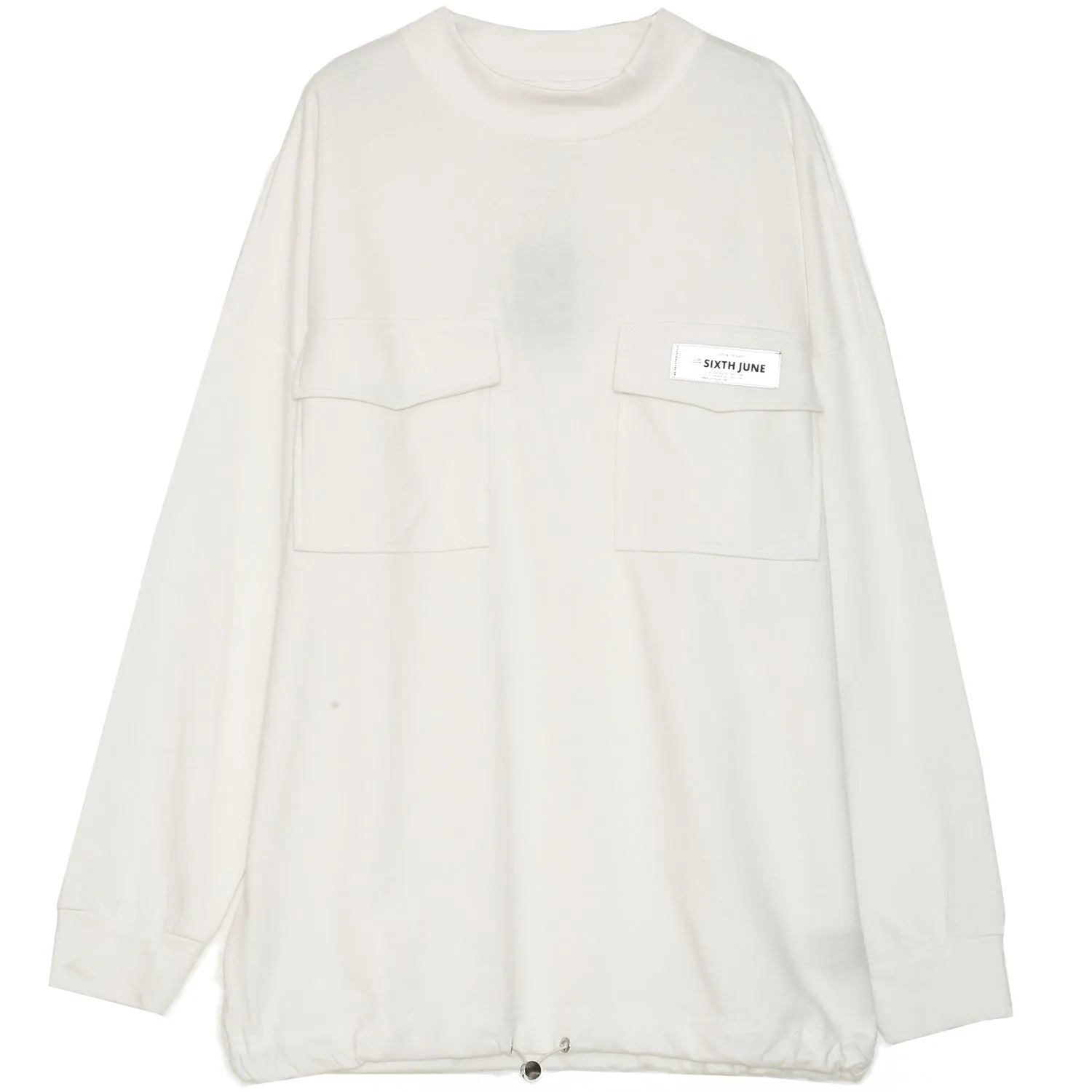 Sweat large élastique blanc cassé