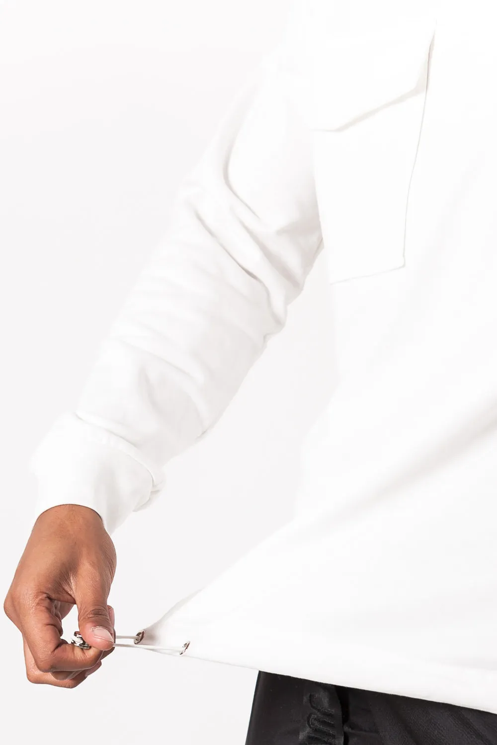 Sweat large élastique blanc cassé