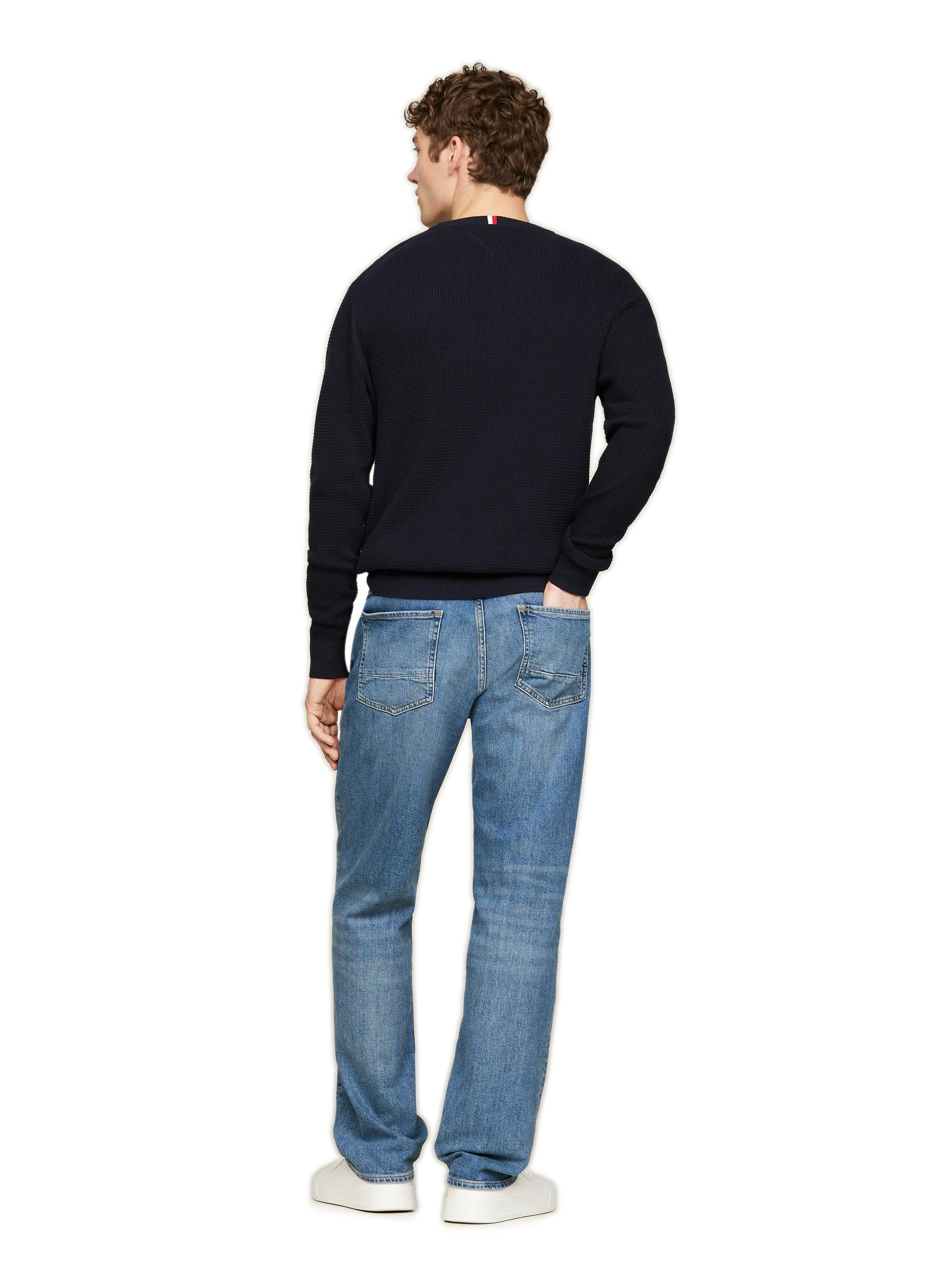 TOMMY HILFIGER  Pull en coton  - Bleu