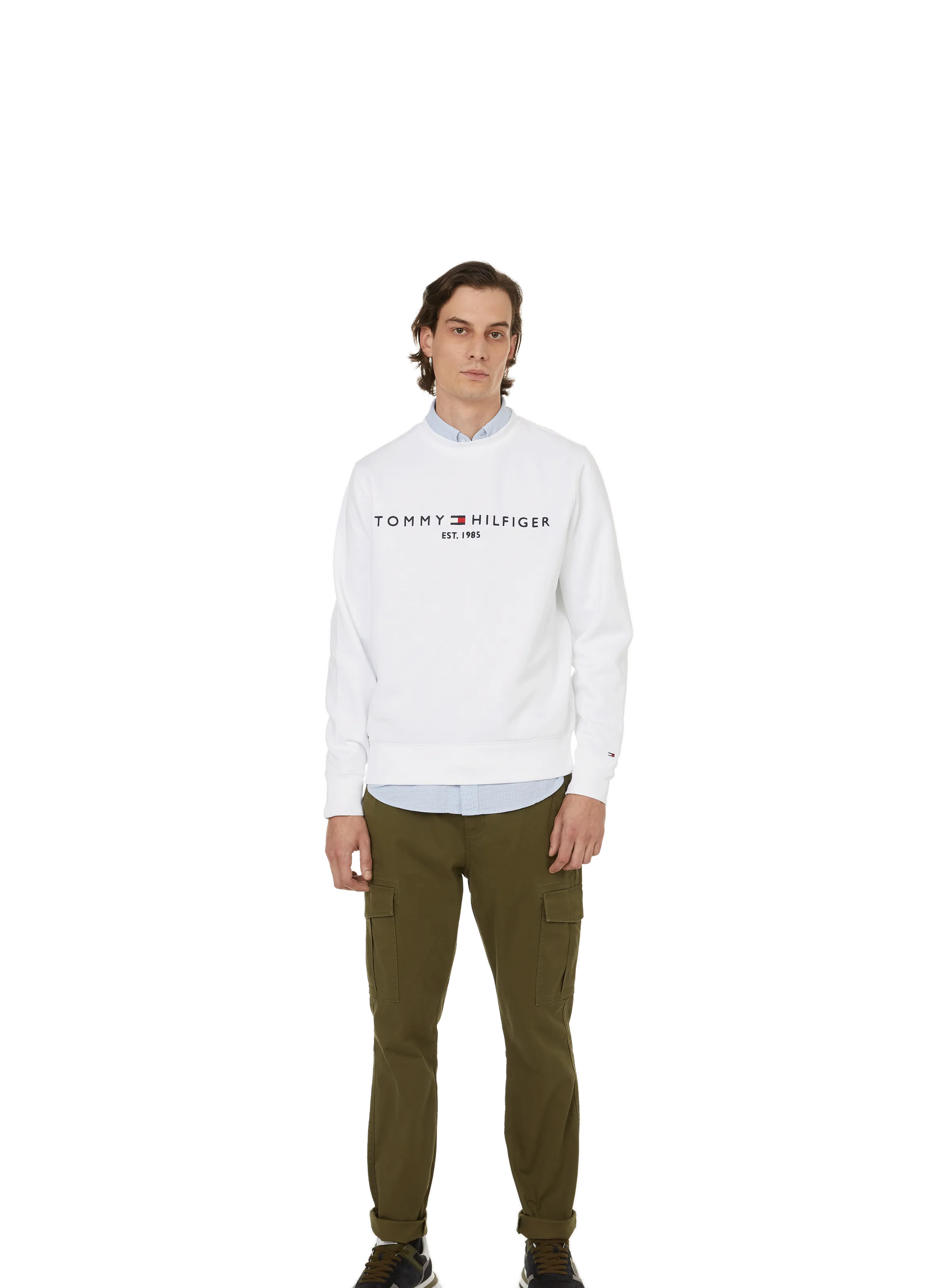 TOMMY HILFIGER  Sweatshirt logotypé - Blanc