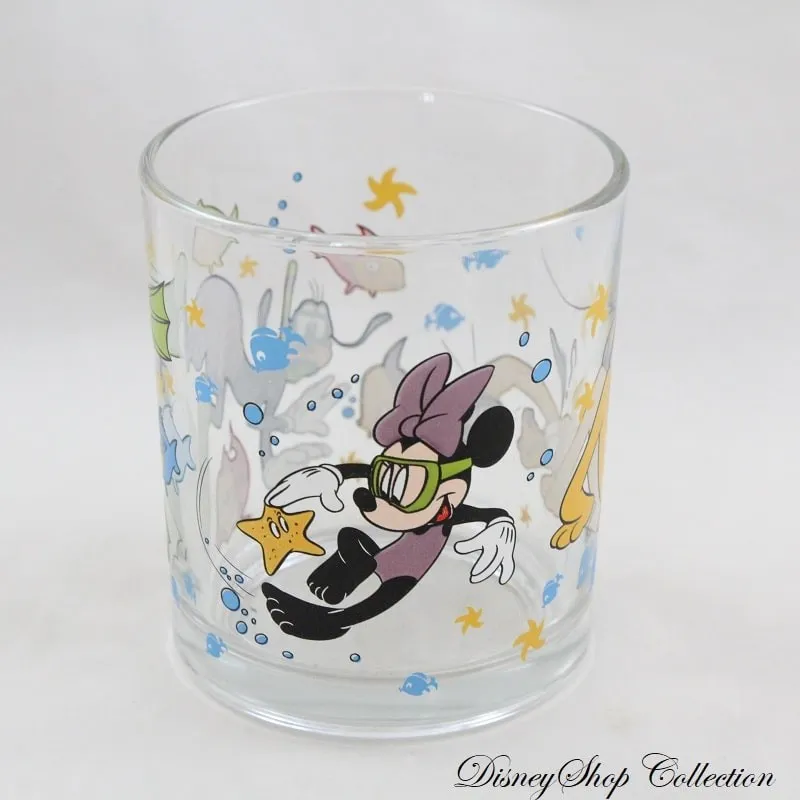 Verre Mickey et ses amis DISNEY à la mer Minnie Dingo et Pluto
